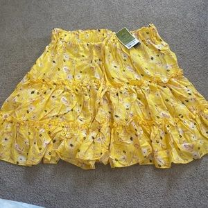 New Look Yellow Flower Skirt